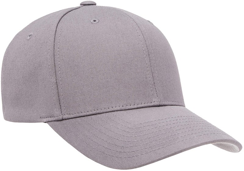 Flexfit Unisex Cotton Twill Fitted Baseball Cap, Grey, Small-Medium - Image 3